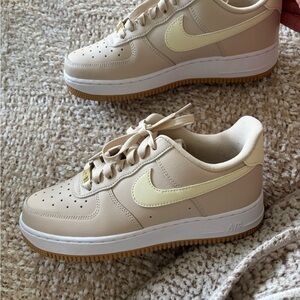 Nike Cream and Off-White Sneakers